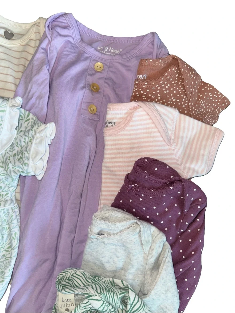 14 pc Bundle Assorted Baby Clothes PJs Bubble Romper One Piece Bloomers 0-3M